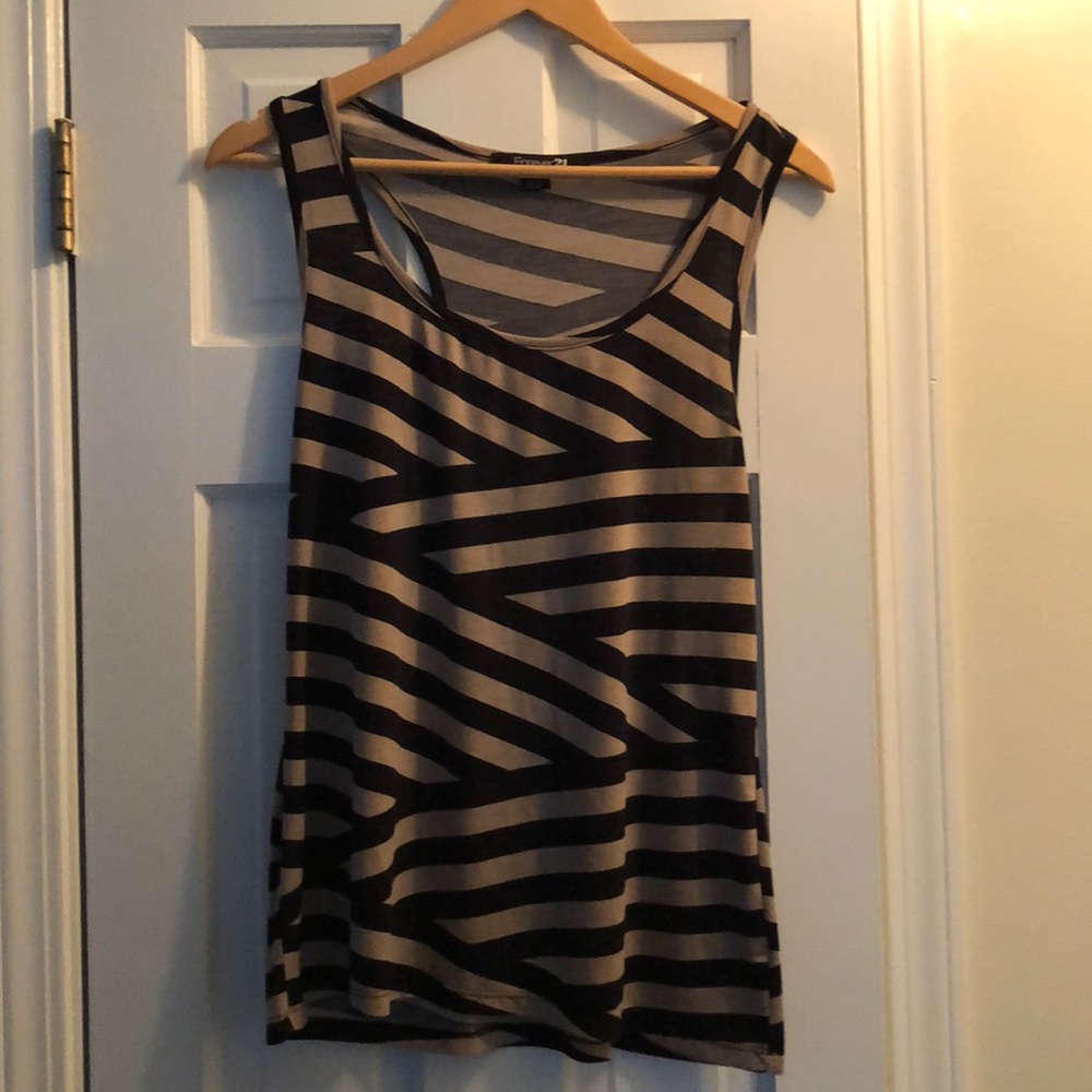Forever 21 dressy striped tank top
